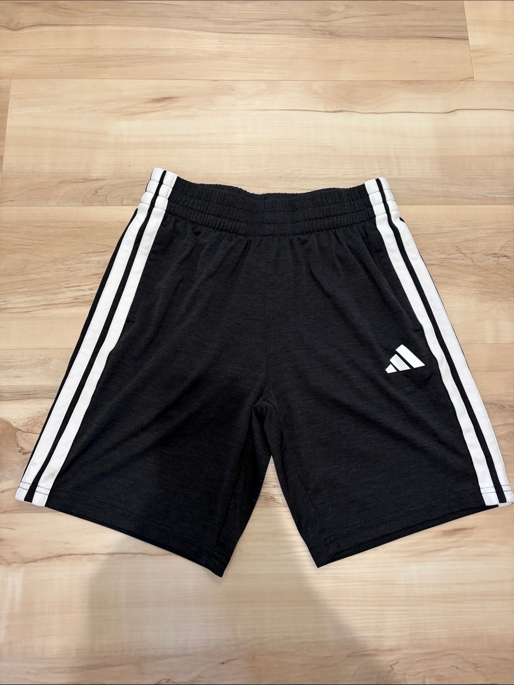 adidas Black Shorts with White Triple Stripes